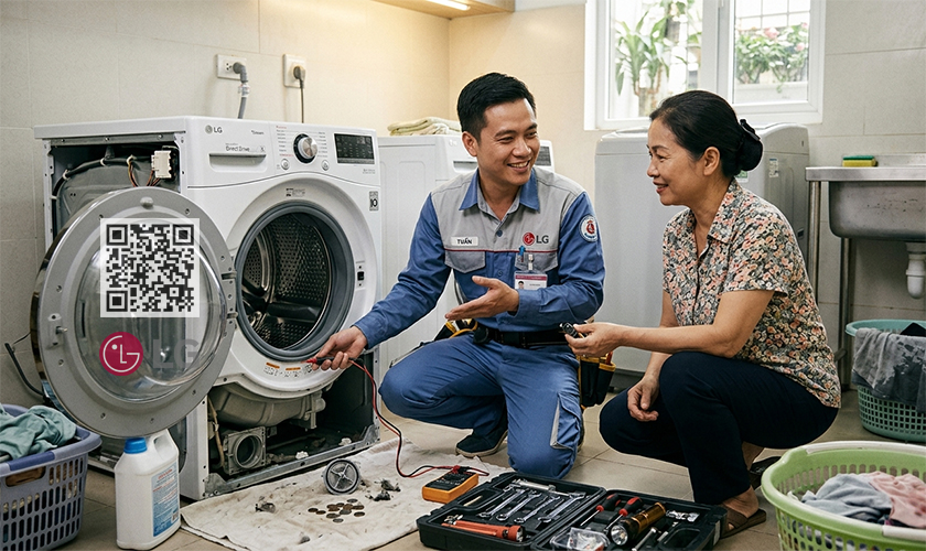 Máy giặt LG không vắt: TOP 4 Nguyên nhân & Cách khắc phục 4 Dịch vụ sửa máy giặt LG chuyên nghiệp tại Trạm bảo hành LG Vn
