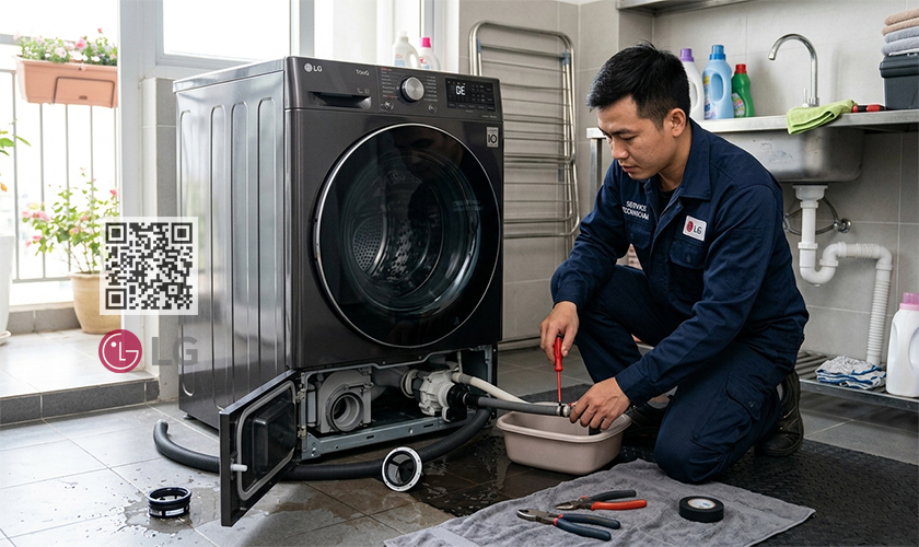 Máy giặt LG không xả nước: 4 Nguyên nhân & Cách khắc phục 4 Tham khảo hướng dẫn cách tự sửa lỗi không xả nước ở máy giặt LG