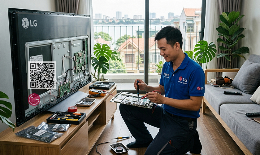 Sửa tivi LG tại Tây Hồ | Uy tín, Chính hãng, Hỗ trợ 24/7 4 Kỹ thuật viên của Trạm bảo hành LG tiếp nhận sửa tivi LG tại nhà khu vực Tây Hồ