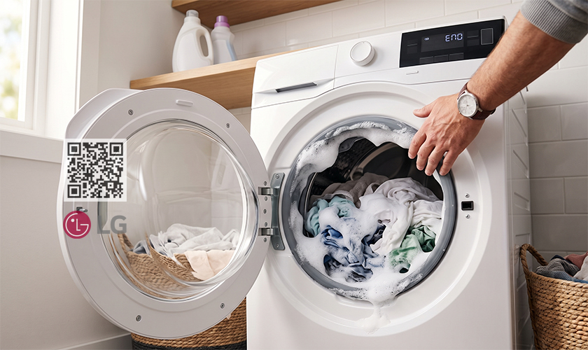 Máy giặt LG giặt xong vẫn còn bọt xà phòng phải làm sao? 3 Nhận biết tình trạng máy giặt LG giặt xong vẫn còn bọt một cách dễ dàng