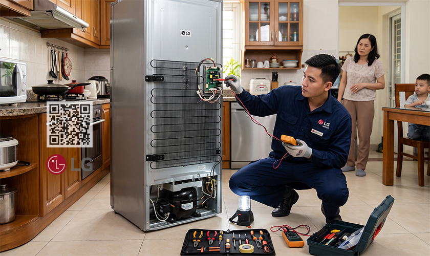 Sửa tủ lạnh LG tại Hải Phòng | Uy tín, 100% linh kiện hãng 4 Quy trình sửa chữa tủ lạnh LG chuyên nghiệp tại nhà