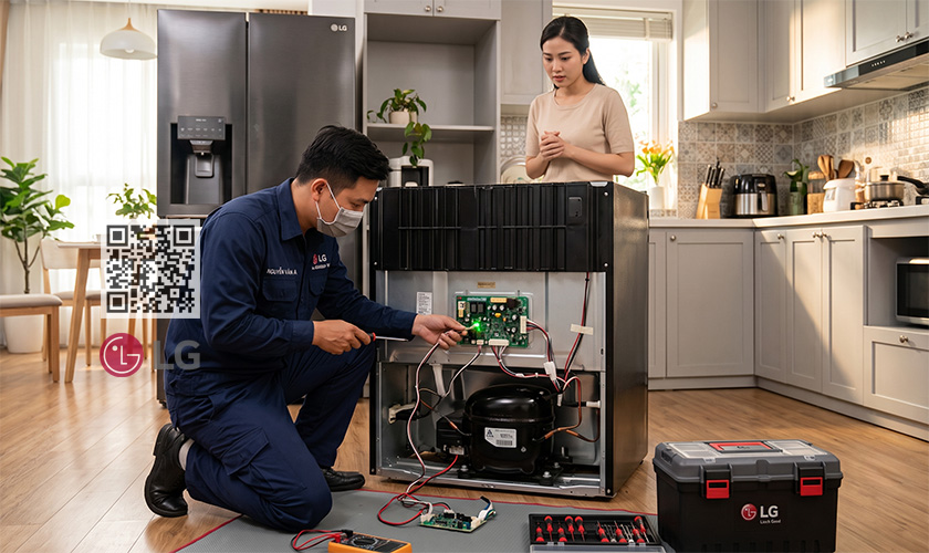 Tủ lạnh LG báo lỗi nháy đèn 6 lần: 3 Vấn đề & Cách xử lý 4 Dịch vụ sửa chữa tủ lạnh LG Inverter chuyên nghiệp tại LG Warranty